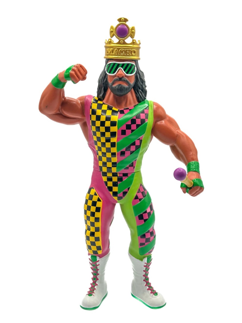Big Rubber Guys "Macho King" Randy Savage Action Figure - Neon Pink & Green